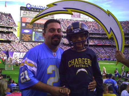 Me and Isaac at Charger game