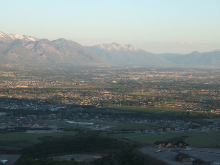 Utah valley looking out the back of the house