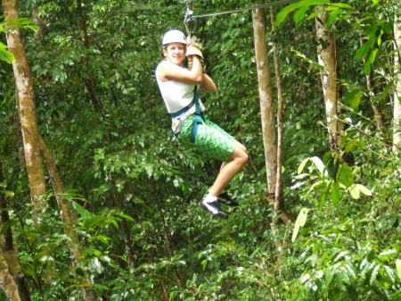 Ziplining in Jamaica Nov 2007.