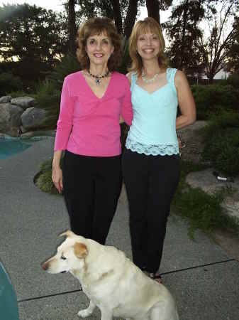My sister Judy, me, and her dog, Brown Sugar