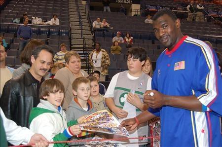 Michael & Dad at Harlem Globetrotters - Pgh