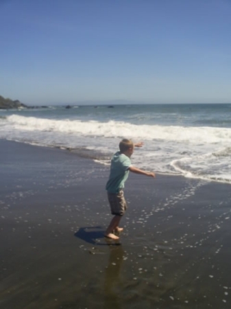 Drew loves the beach