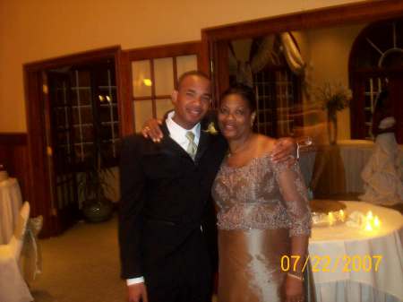 My mother and I at my brother's wedding