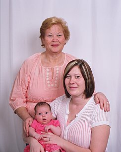 Wife Liz and daughter Megan with Kiley