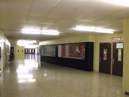 The hall in front of the gym