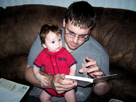 Phoenix and Daddy reading :)