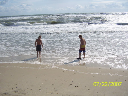 Boys at beach