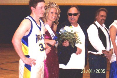 prom queen with dad