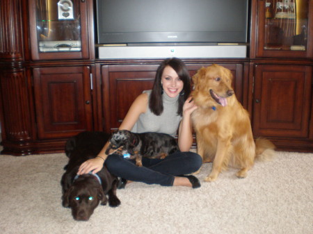 my daughter brittany and our dogs