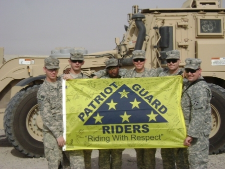 Proudly flying the Patriot Guard Riders flag