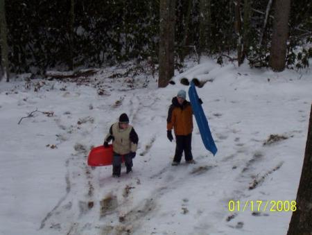 boys in the snow