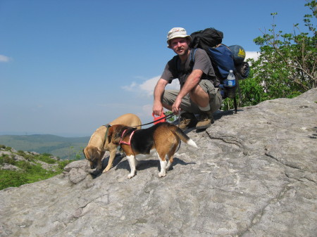 Me, Tito and Boris hiking in Virginia