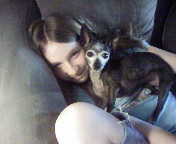 Ashley 13 yrs old and Pebbles