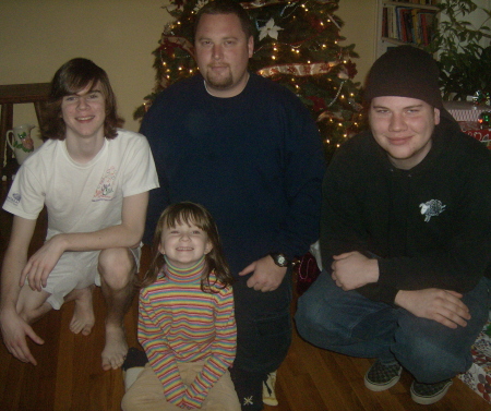 My three sons and granddaughter