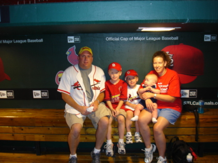 The family in the dugout