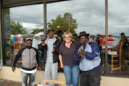 Me with street musicians in Seattle