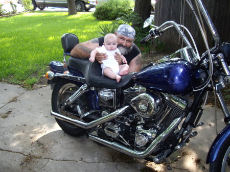 Franny on Dad's bike