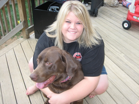 Kaitlin and our dog Ginger!