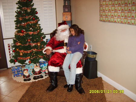 Brianna and Santa 2007
