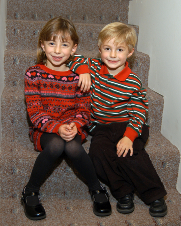 Abigail & William, Christmas, 2007