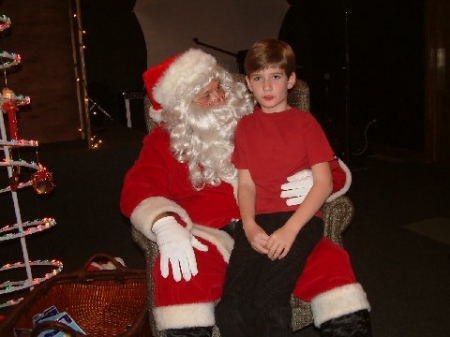 my youngest sitting with Santa