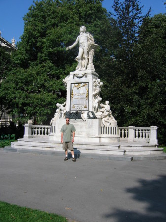 Mozart monument in Vienna, Austria