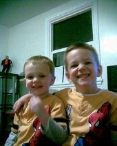 My grandsons-Memphis, 3 and Hunter, 5