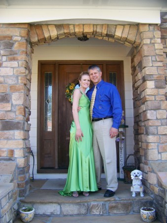 Leah with Dad, Jr. prom