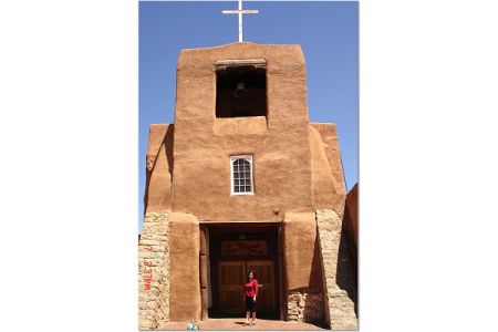 In front of the San Miguel Mission