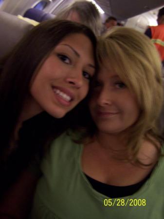 My daughter and I on the plane to Rhode Island