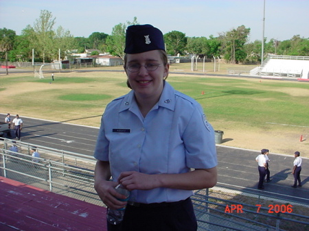 Jenifer at drill competition.