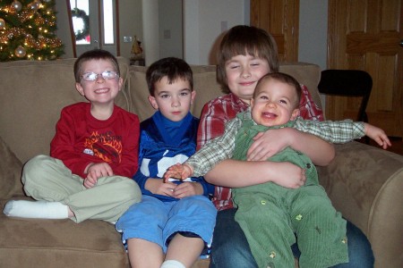 Grandsons being silly - Xmas '07