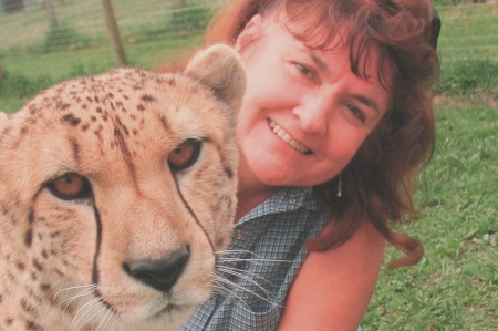 With Cheetah in South Africa
