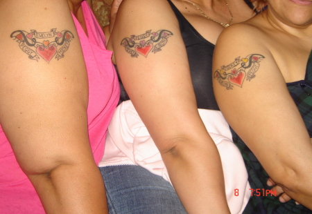 That's right, matching tatoos!