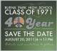 Class of 71 40th Reunion reunion event on Aug 20, 2011 image