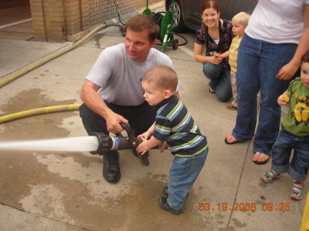 Lucas at the Fire Station