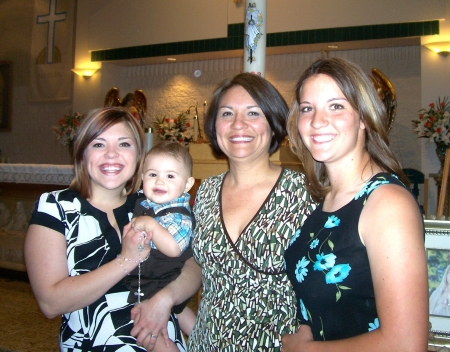 My Two oldest daughters & precious grandson