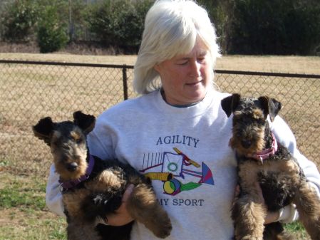 Dianna and Airedale Terriers