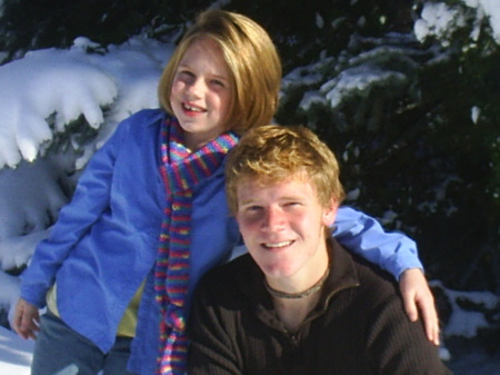 Alex and Addie at Christmas 2007