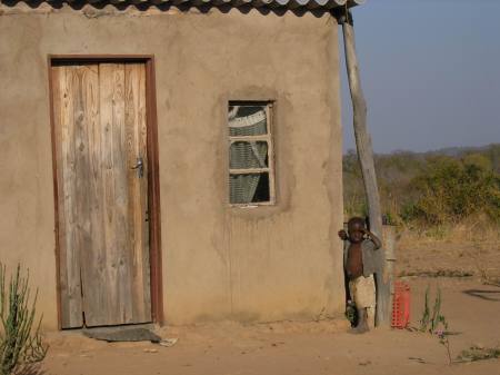 Shy village boy.  Zimbabwe