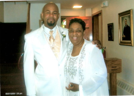 Steven & Mom at brother's wedding