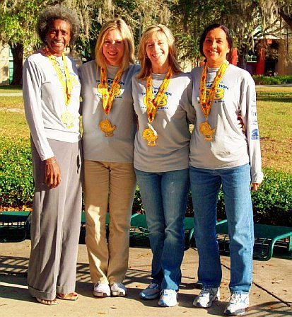 Half Marathoners - Me, Beth, Laurel, Kaly