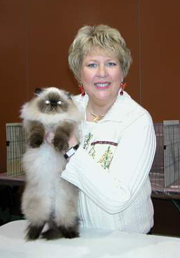 Kathy (Burch) Black (judging cats)