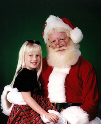 larry as santa & grandaughters 5th christmas