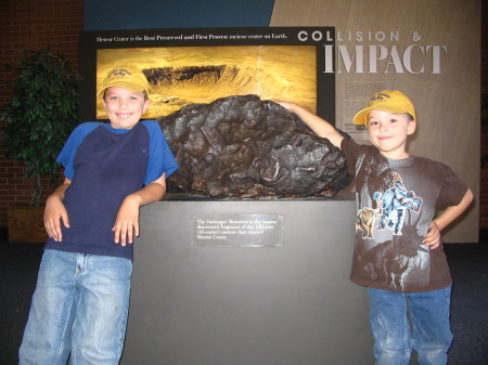 Wyatt and Chase at Meteor Crater 2007