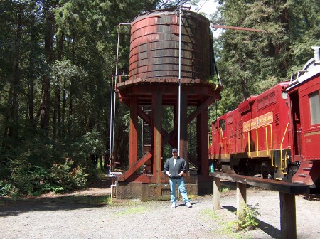 Mark At The Skunk Train Watertower