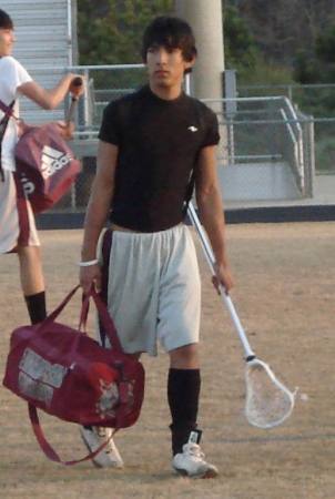 My son at the end of  WWHS Lacrosse game