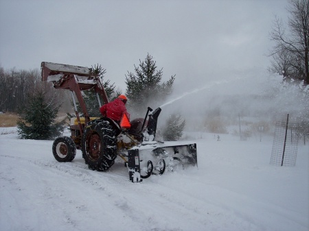 Snowblowing the Driveway