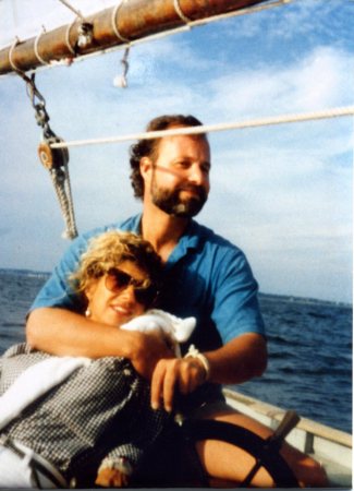 Lynne and me in Glouchester schooner race 1990