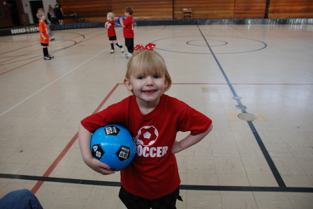 Hope's first soccer game.